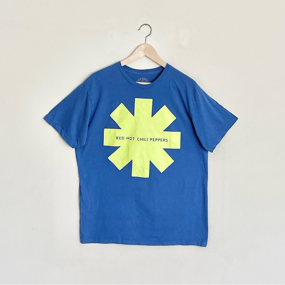 Red Hot Chili Peppers 2011 Tour Graphic Blue Yellow Concert T Shirt Adult XL
